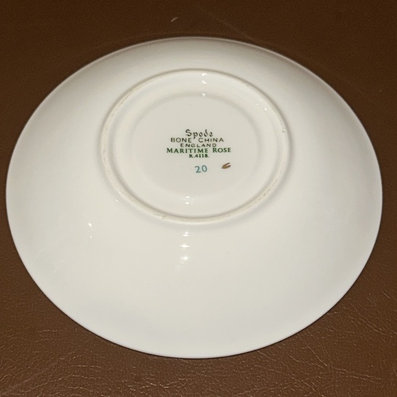 Spode Bone China England Maritime Rose R.4118 Saucer & Teacup - Picture 4 of 6